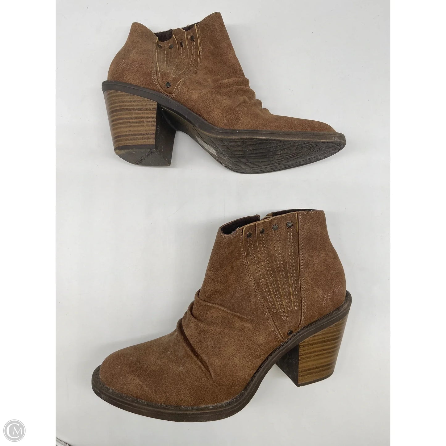 Boots Ankle Heels By Blowfish In Brown, Size: 9