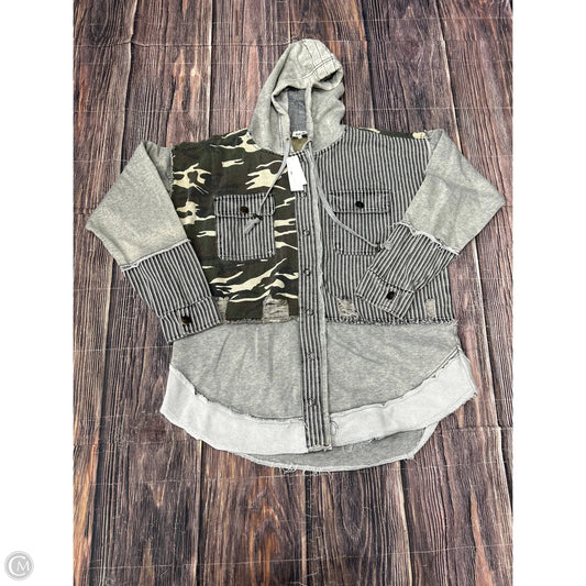 Top Long Sleeve By Bke In Grey, Size: M