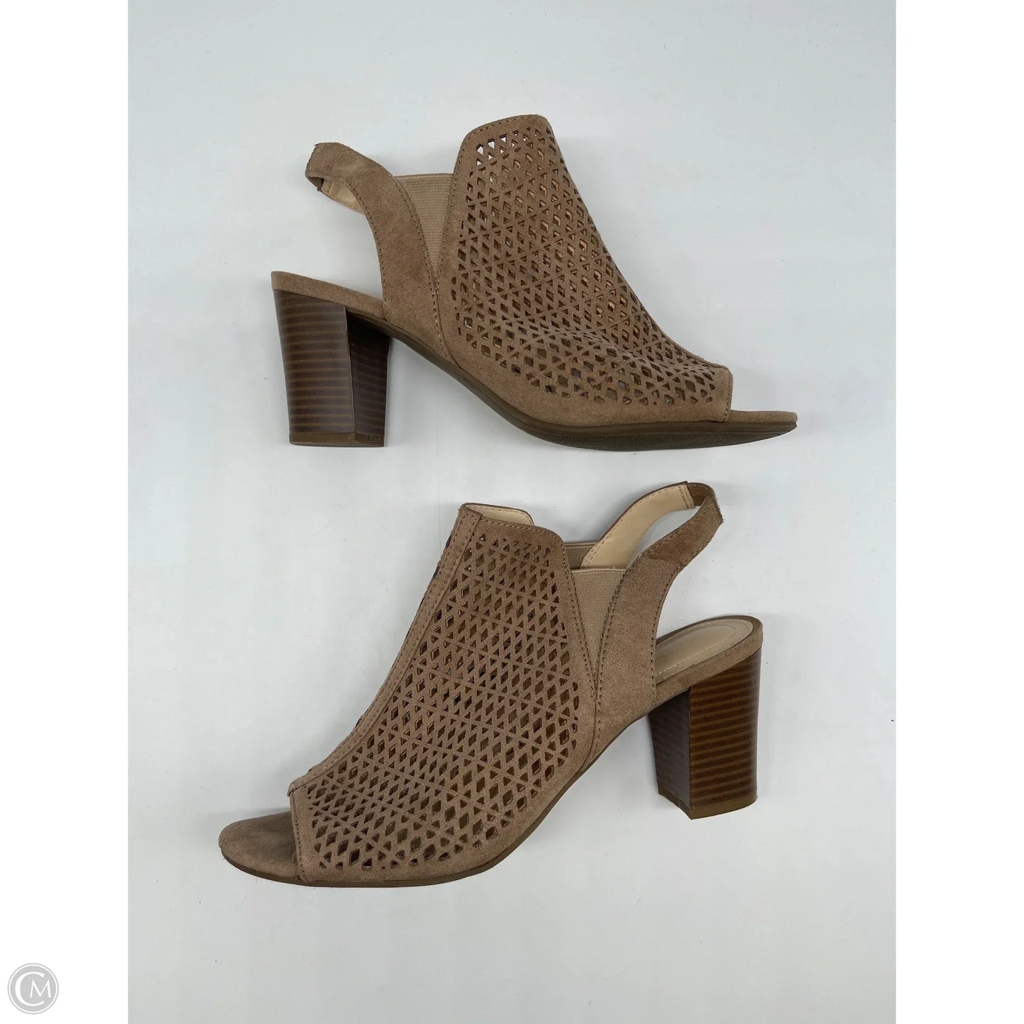 Sandals Heels Block By Liz Claiborne In Brown, Size: 9