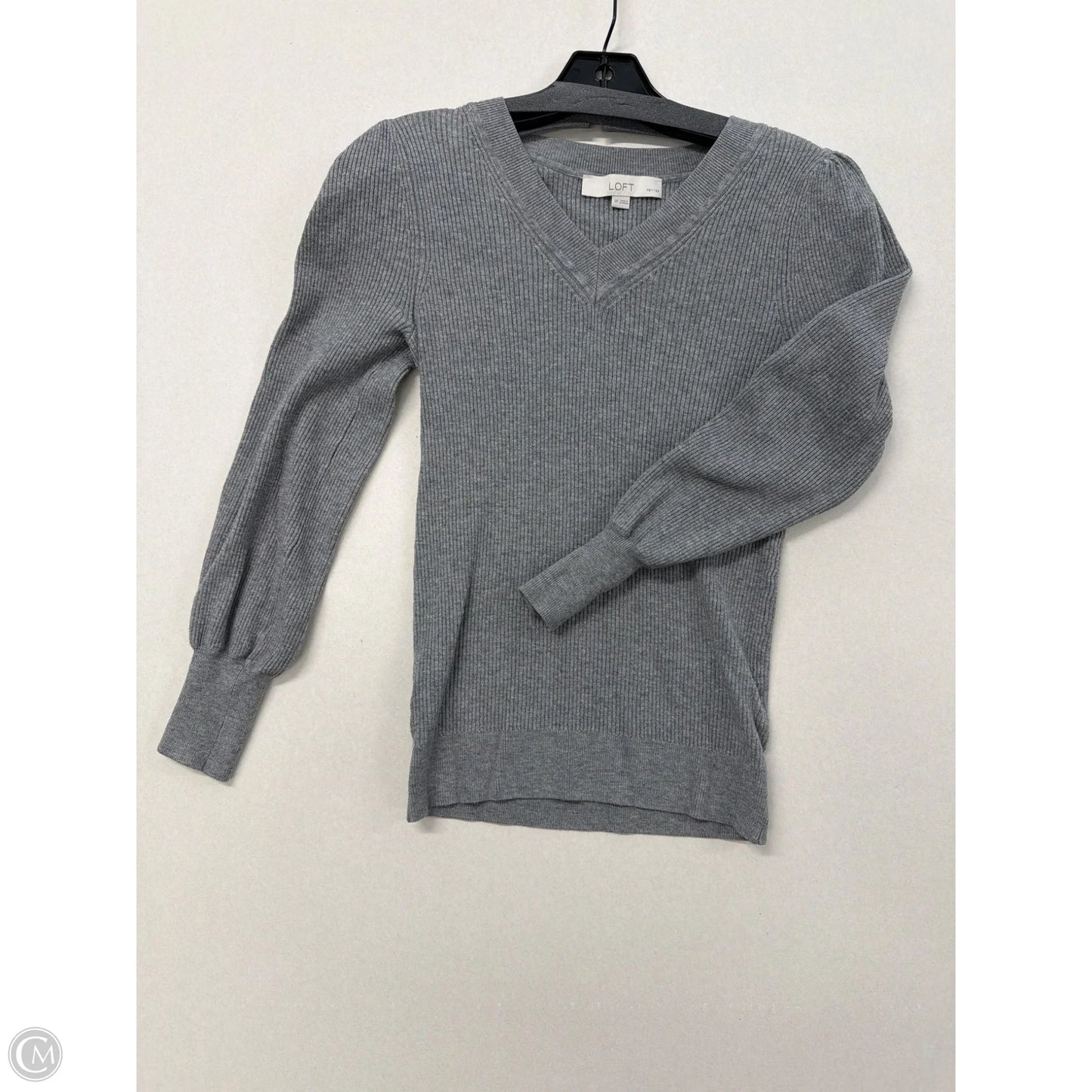 Top Long Sleeve By Loft In Grey, Size: Sp