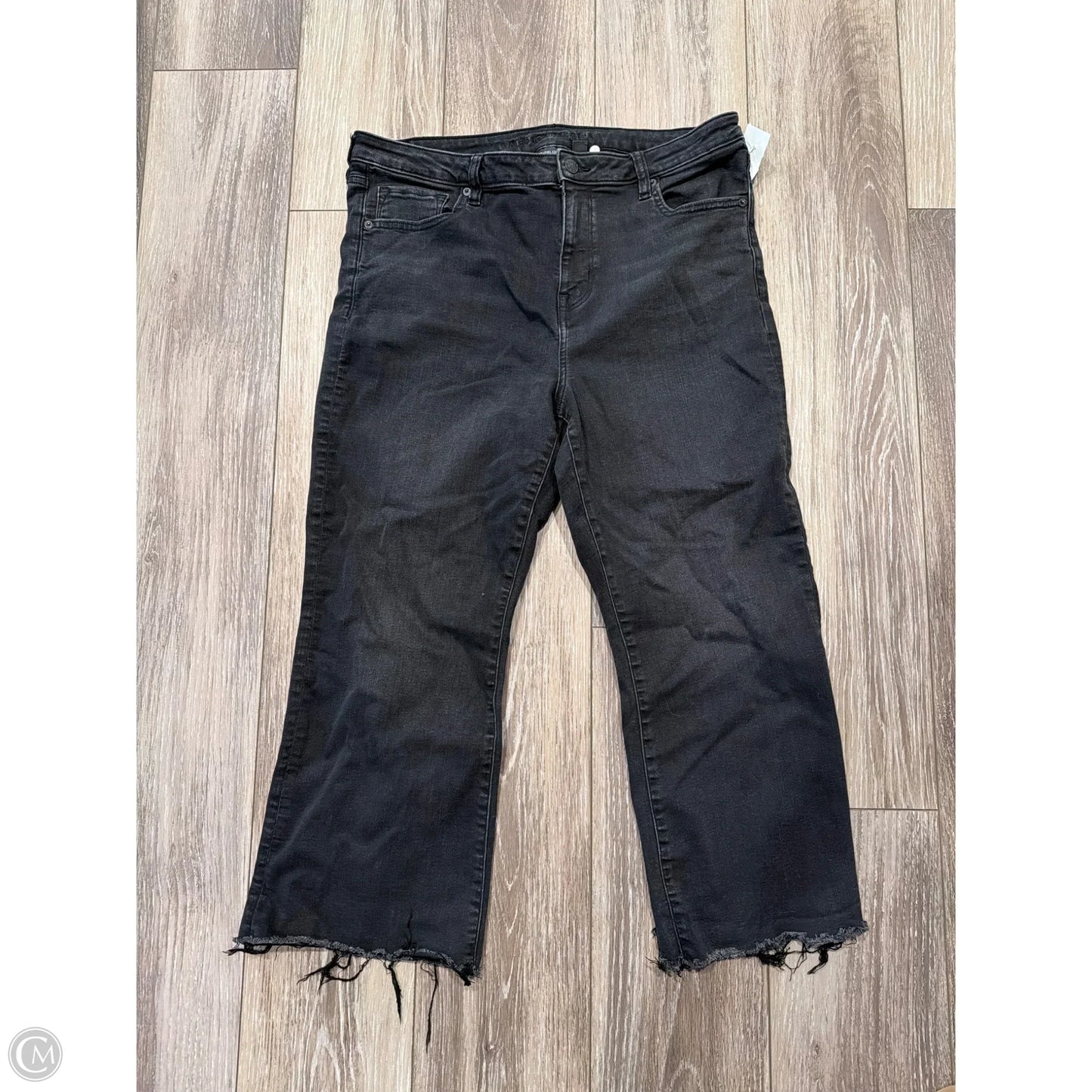 Jeans Wide Leg By American Eagle In Black, Size: 16