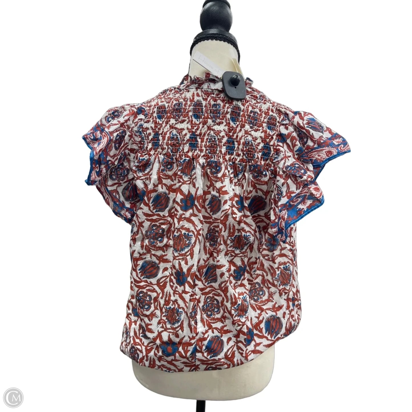 Top Short Sleeve By House Of Harlow In Blue & Red & White, Size: M
