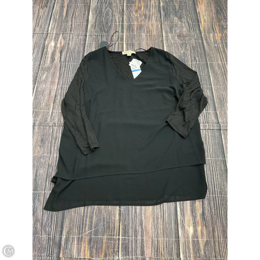Top 3/4 Sleeve By Michael By Michael Kors In Black, Size: Xl