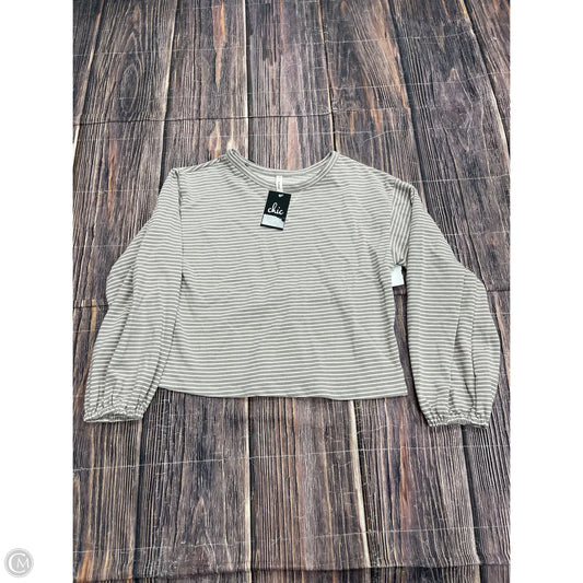 Top Long Sleeve By Wishlist In Grey, Size: M