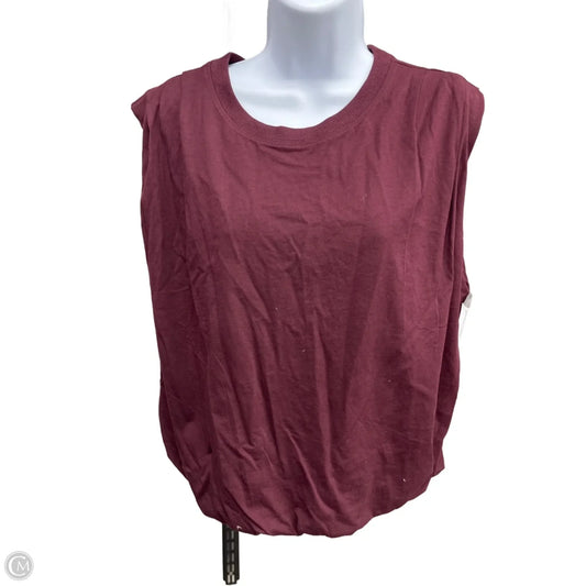 Top Sleeveless By Loft In Red, Size: L