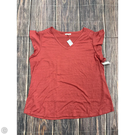 Top Short Sleeve By Maurices In Red, Size: 1x