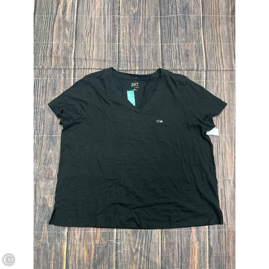 Top Short Sleeve Basic By Maurices In Black, Size: 2x