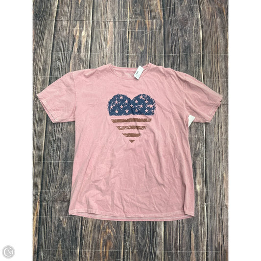 Top Short Sleeve By Maurices In Pink, Size: 2x