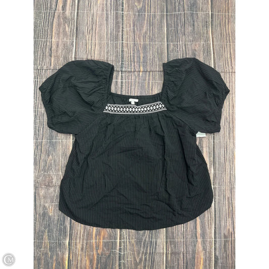 Top Short Sleeve By Maurices In Black, Size: 1x