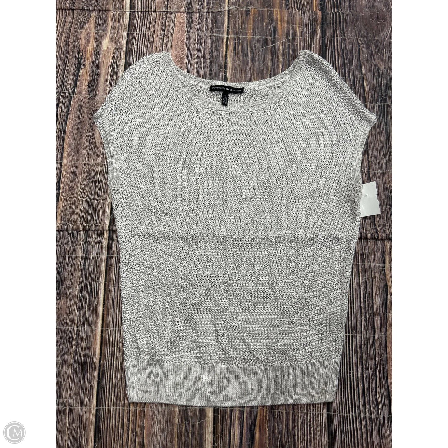 Top Short Sleeve By White House Black Market In Grey, Size: M