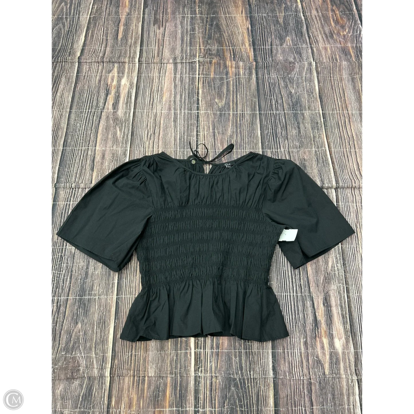 Top Short Sleeve By Rails In Black, Size: L