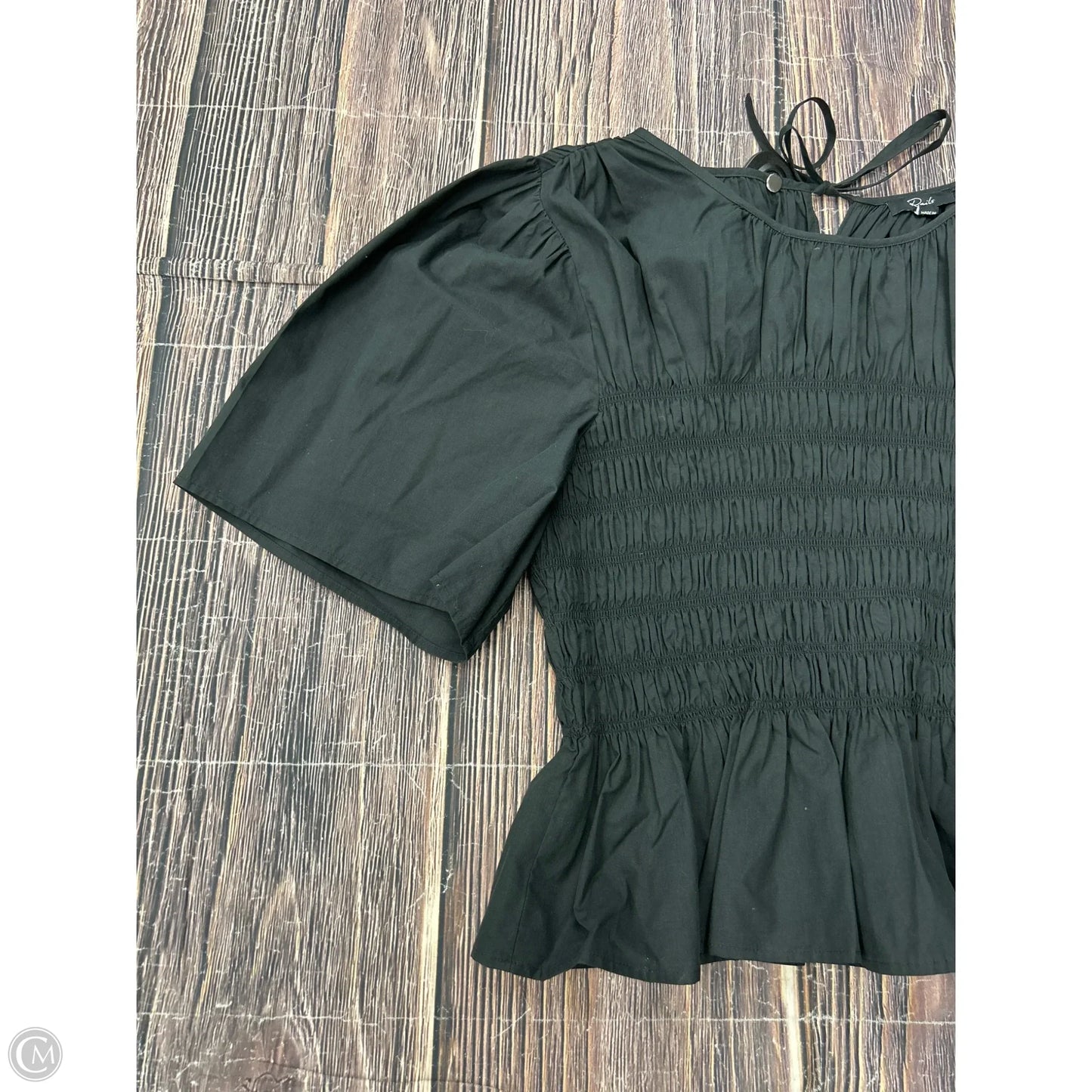 Top Short Sleeve By Rails In Black, Size: L
