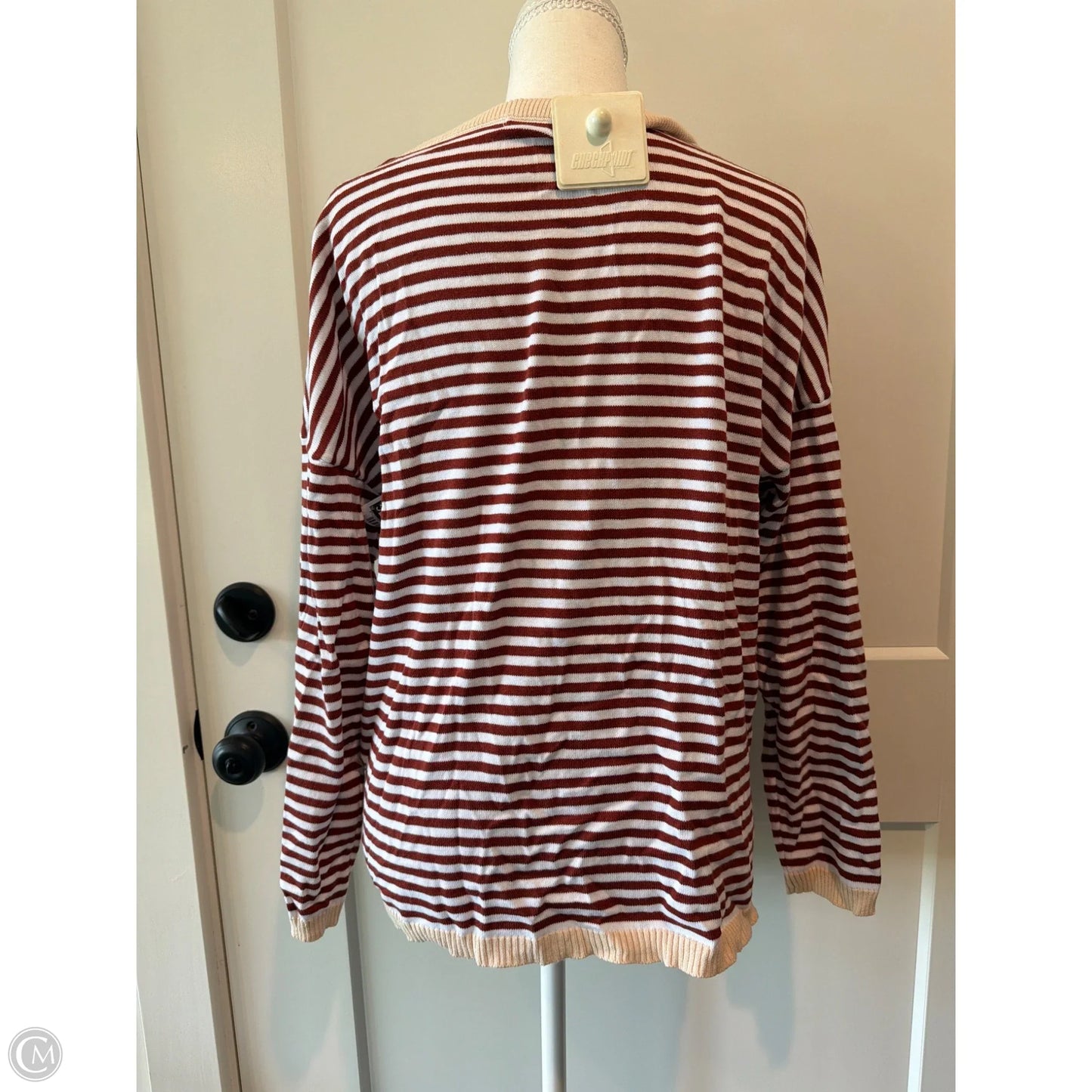 Top Long Sleeve By Dokotoo In Red & White, Size: S