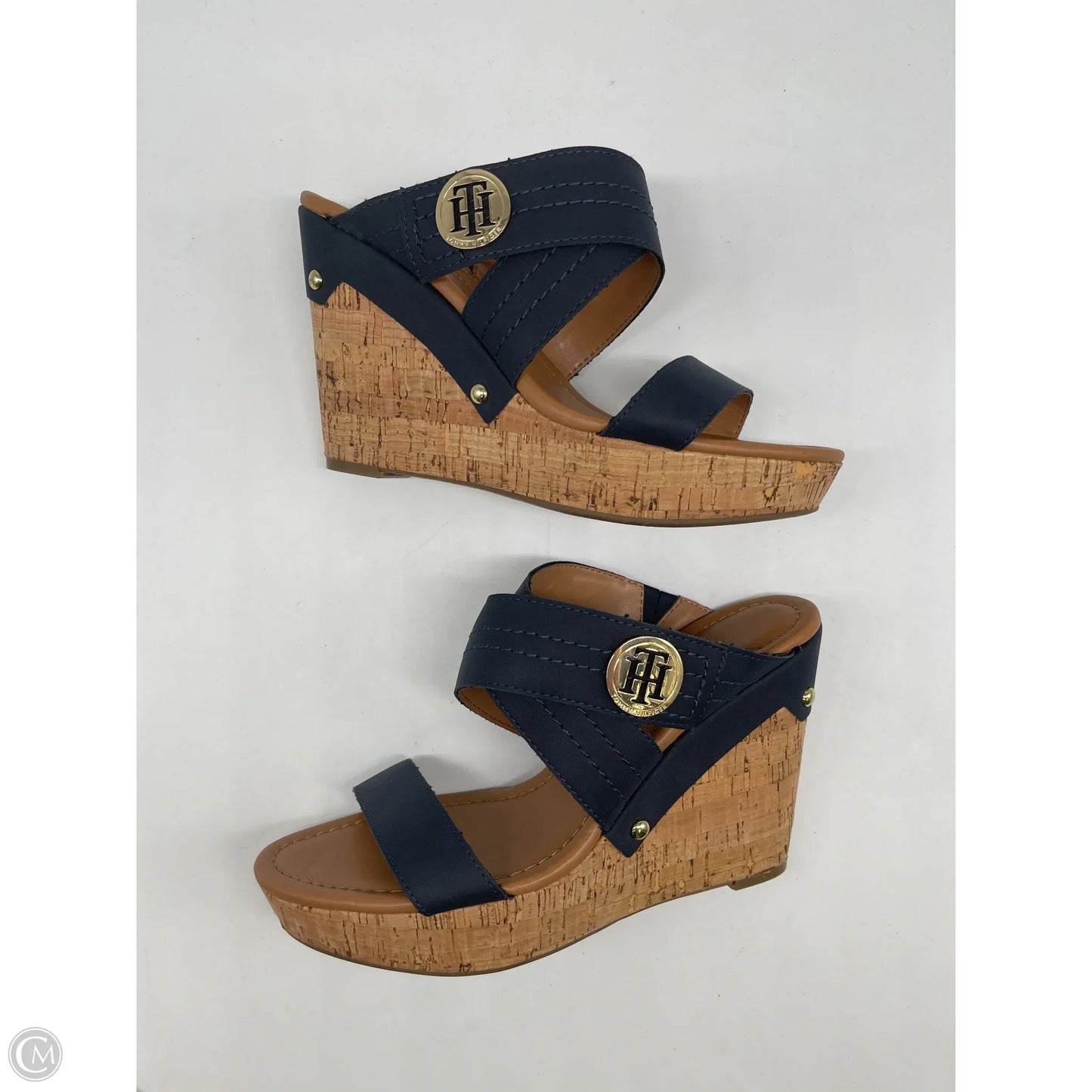 Shoes Heels Wedge By Tommy Hilfiger In Blue, Size: 9