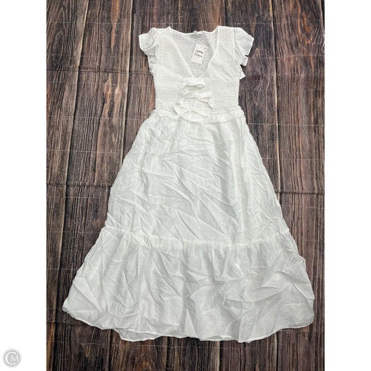 Dress Casual Maxi By Blu Pepper In White, Size: S