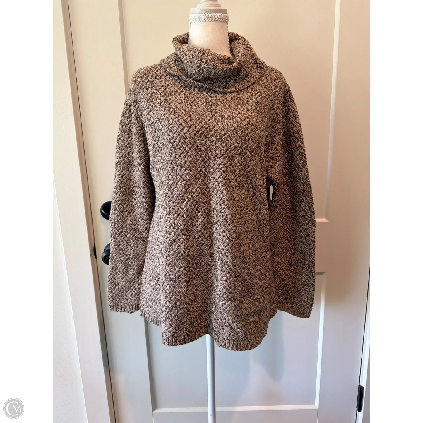 Sweater By Dana Buchman In Brown, Size: L
