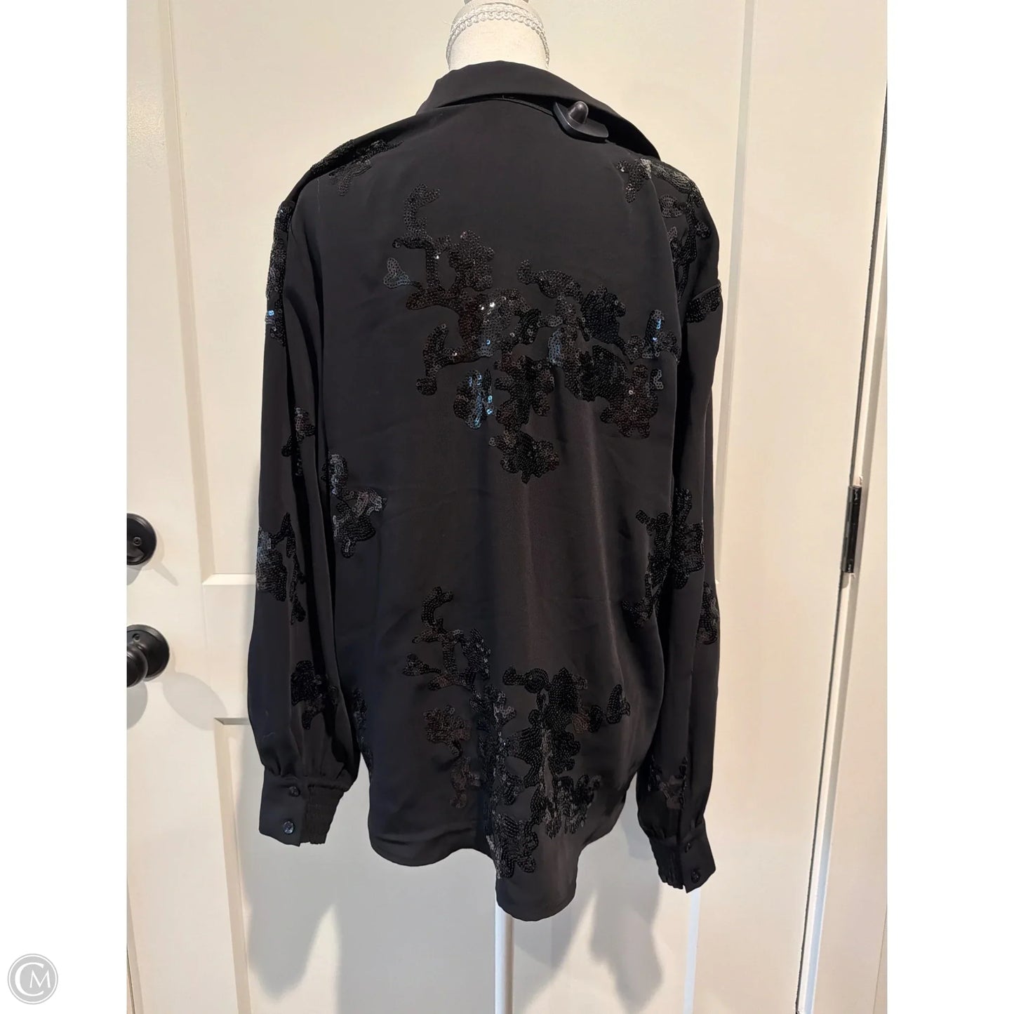 Top Long Sleeve By Chicos In Black, Size: 14