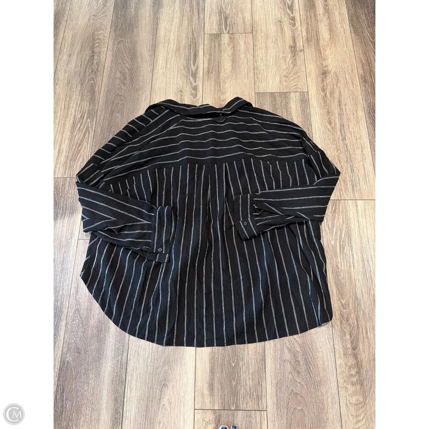 Top Long Sleeve By Caslon In Black, Size: 3x