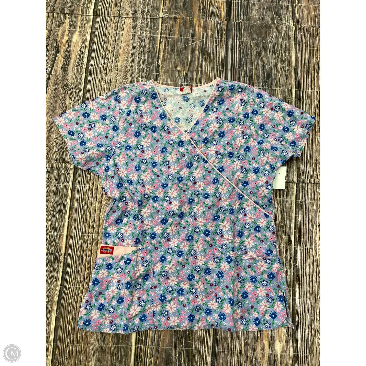 Top Short Sleeve By Dickies In Blue, Size: S