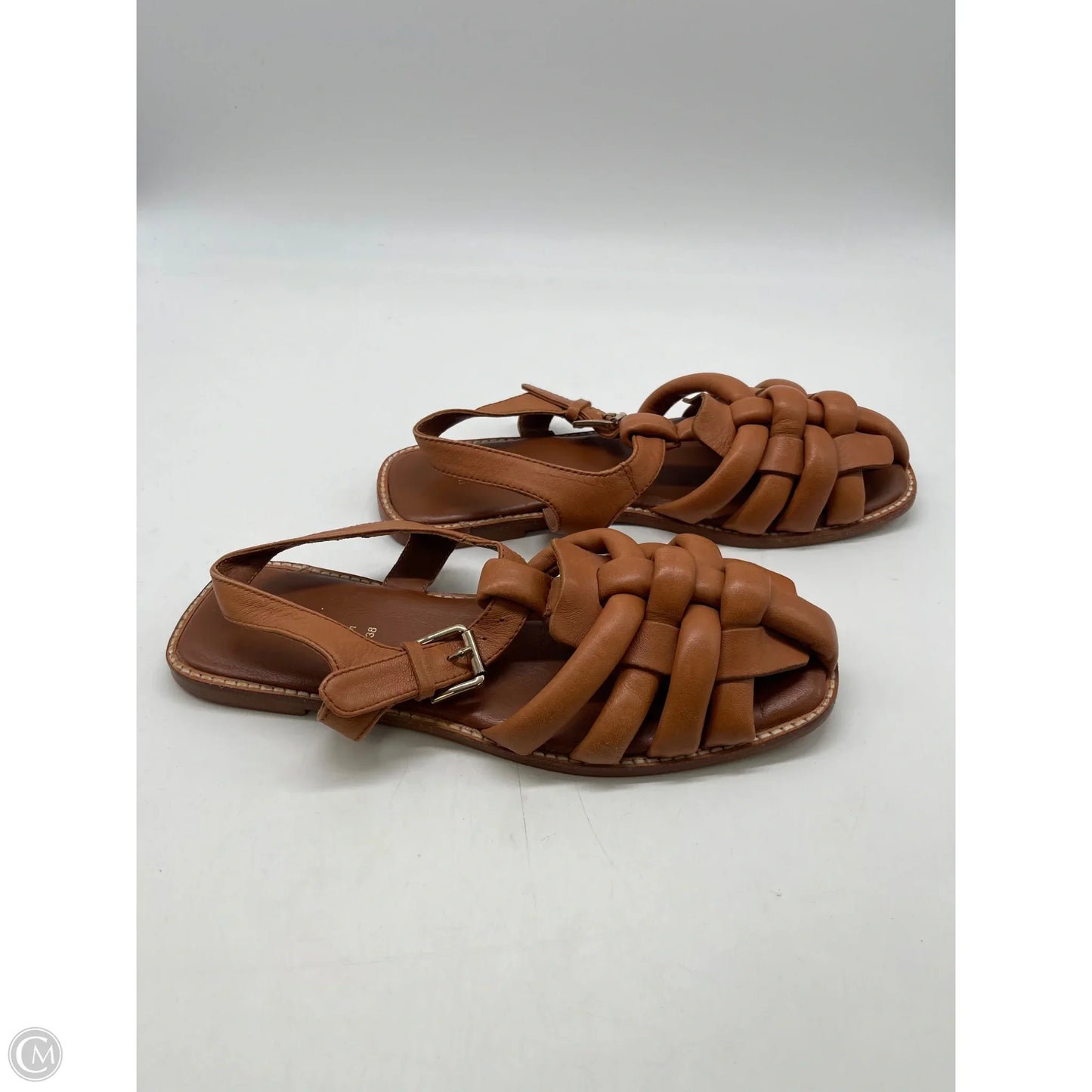 Sandals Flats By Clothes Mentor In Brown, Size: 7