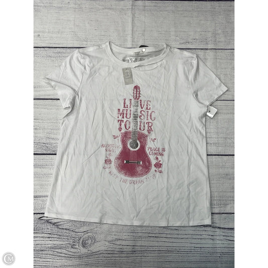 Top Short Sleeve By Maurices In White, Size: L