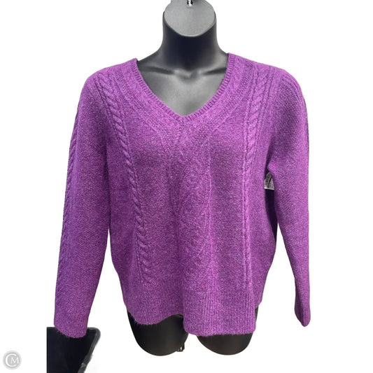 Sweater By Talbots In Purple, Size: Xl