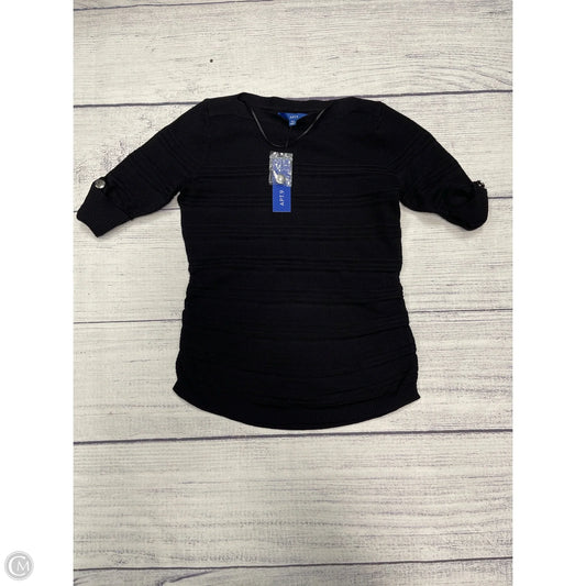 Sweater Short Sleeve By Apt 9 In Black, Size: Xs