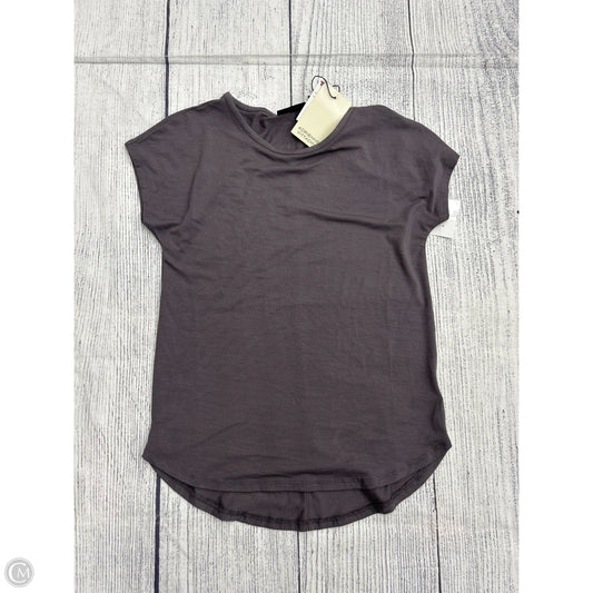 Top Short Sleeve Basic By Adrienne Vittadini In Grey, Size: Xs