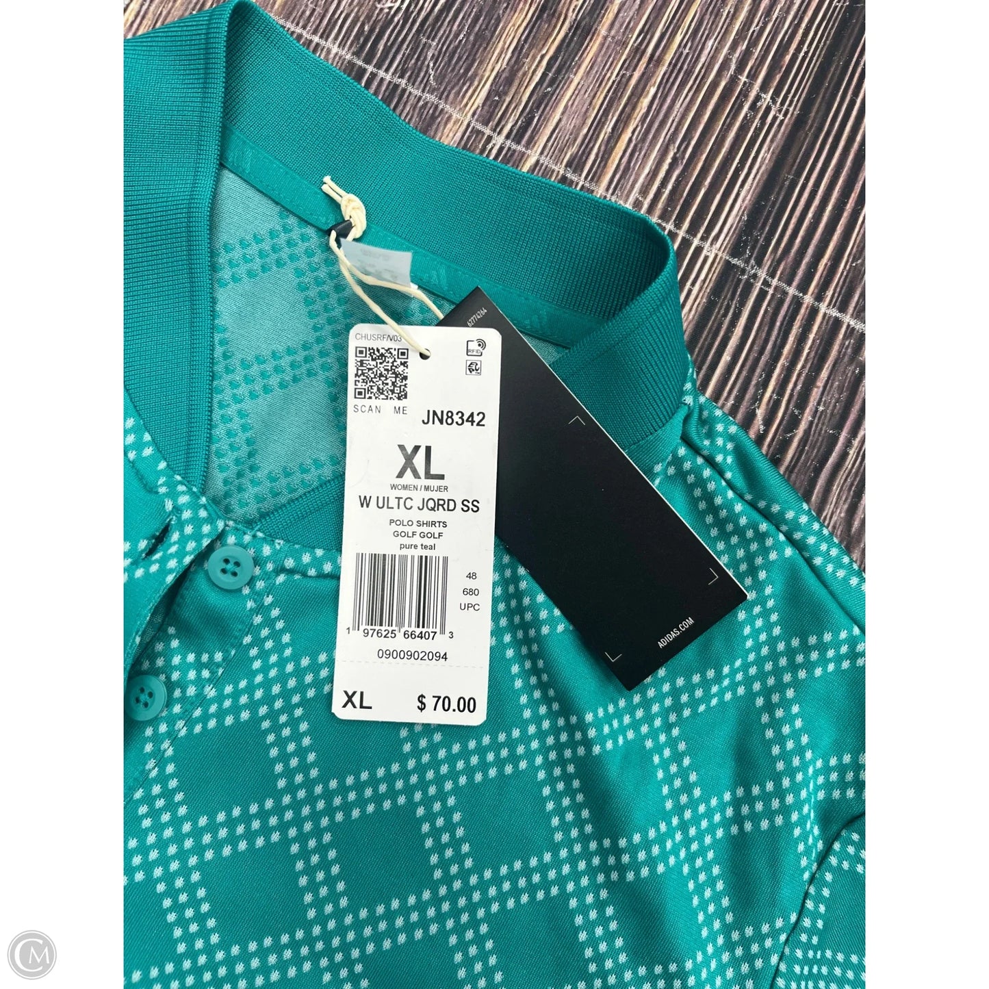 Athletic Top Short Sleeve By Adidas In Blue, Size: Xl