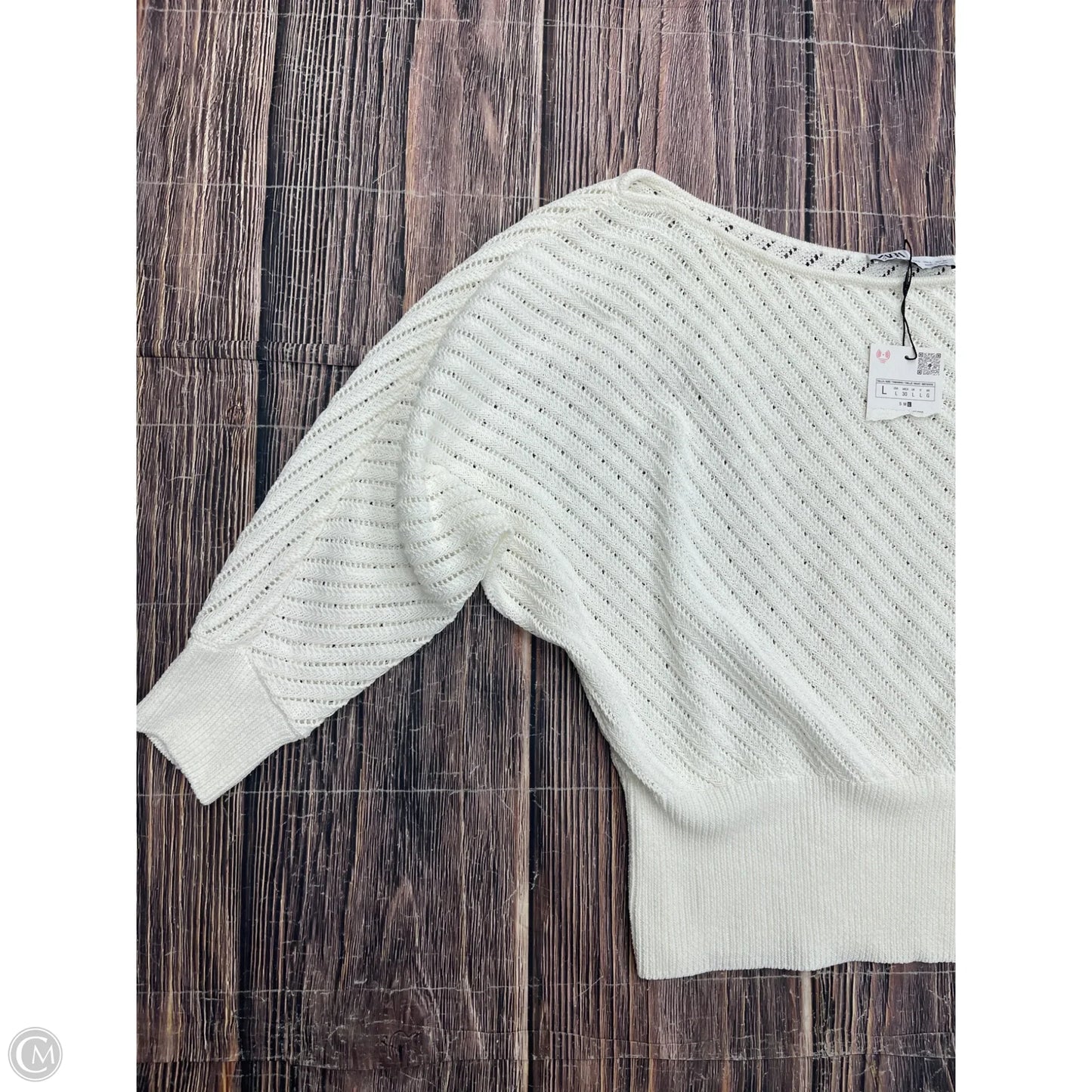 Sweater By Zara In White, Size: L