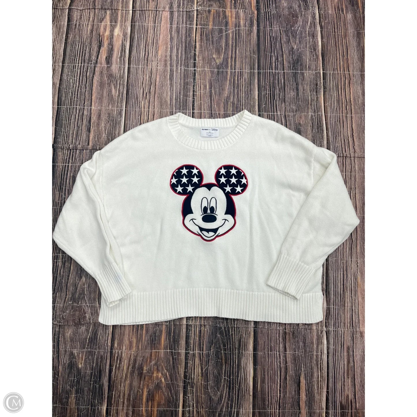 Sweater By Disney In White, Size: Xl