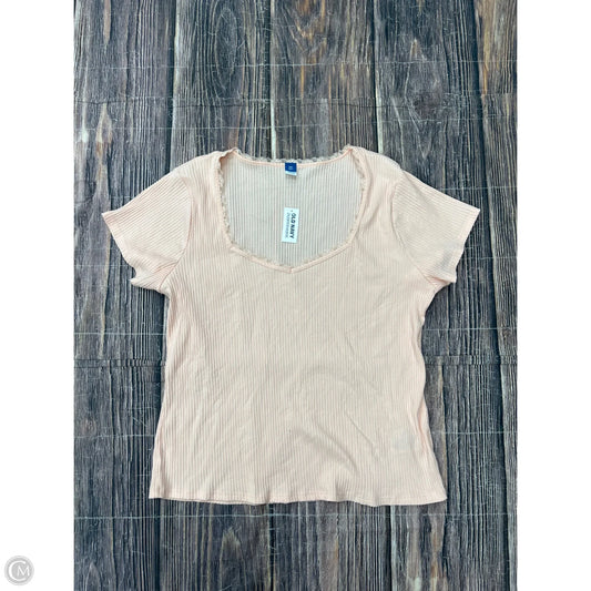 Top Short Sleeve By Old Navy In Peach, Size: 1x