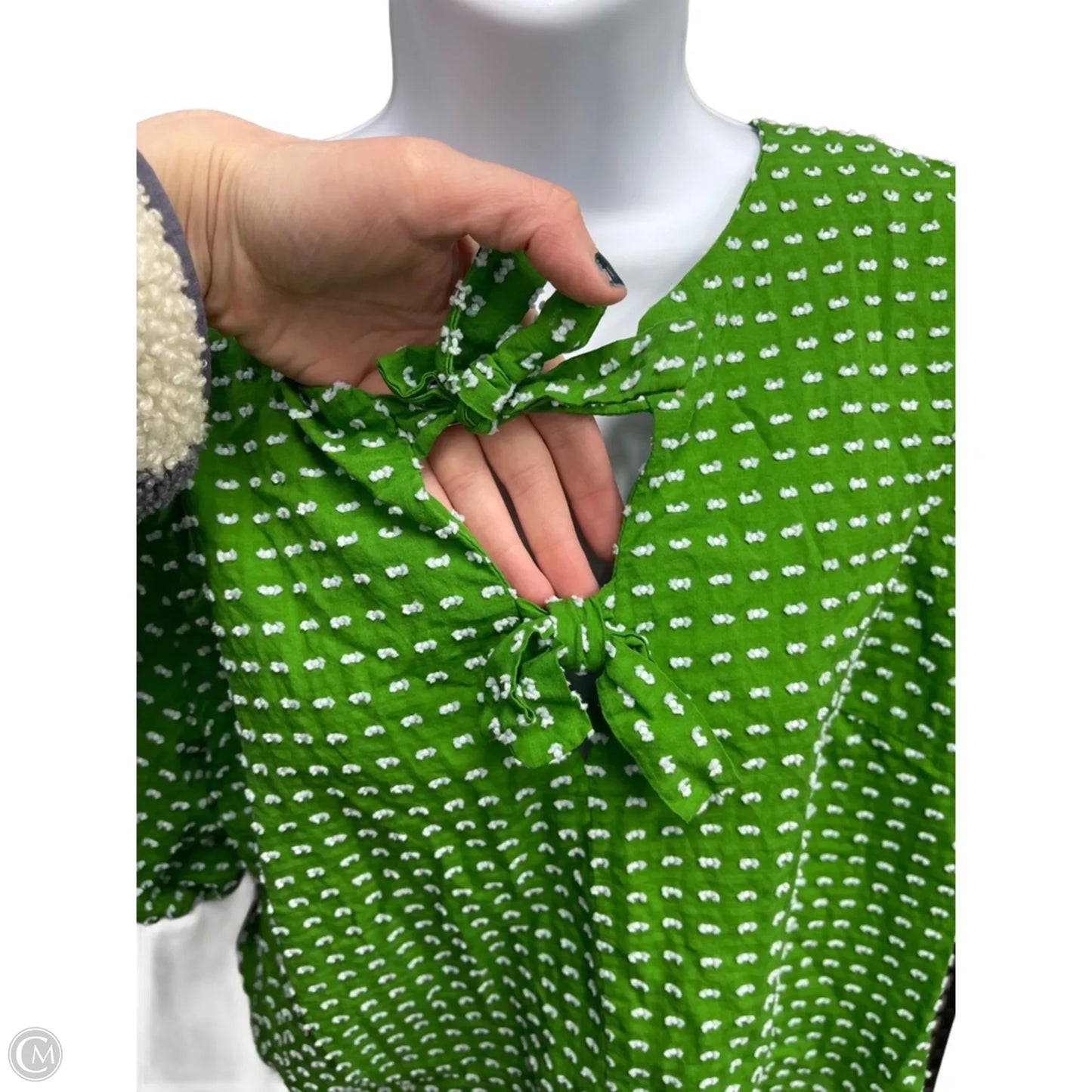 Top Short Sleeve Designer By Kate Spade In Green, Size: L