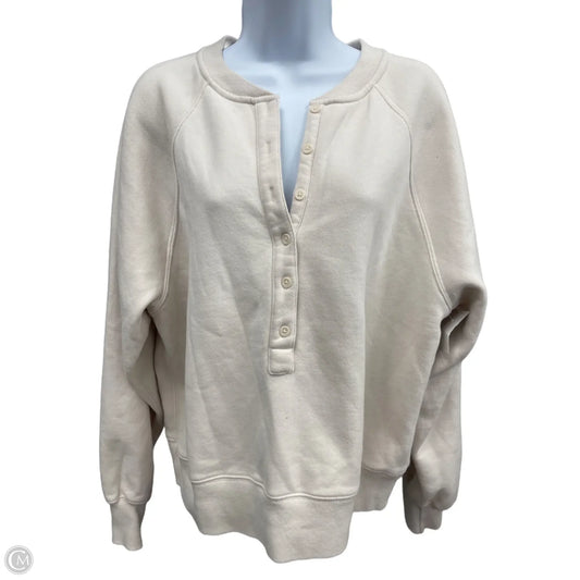 Sweatshirt Crewneck By Abercrombie And Fitch In Cream, Size: L