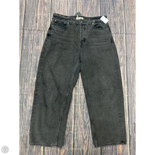 Jeans Wide Leg By Madewell In Black Denim, Size: 8