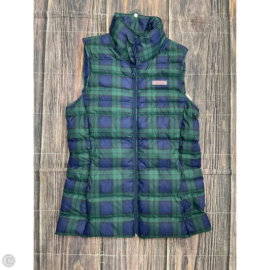 Vest Puffer & Quilted By Vineyard Vines In Blue & Green, Size: Xxs