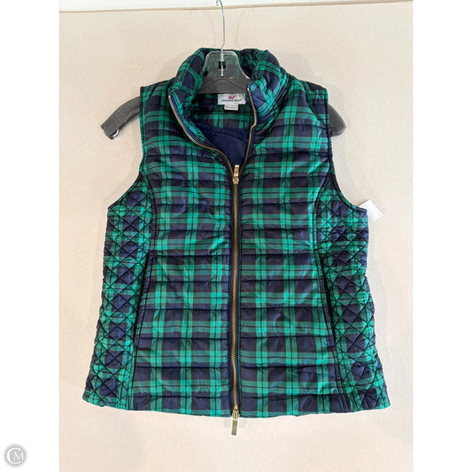 Vest Puffer & Quilted By Vineyard Vines In Blue & Green, Size: Xs