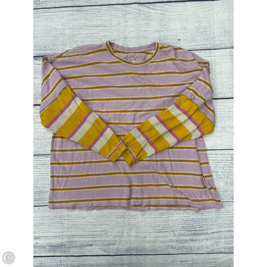Top Long Sleeve By We The Free In Striped Pattern, Size: L