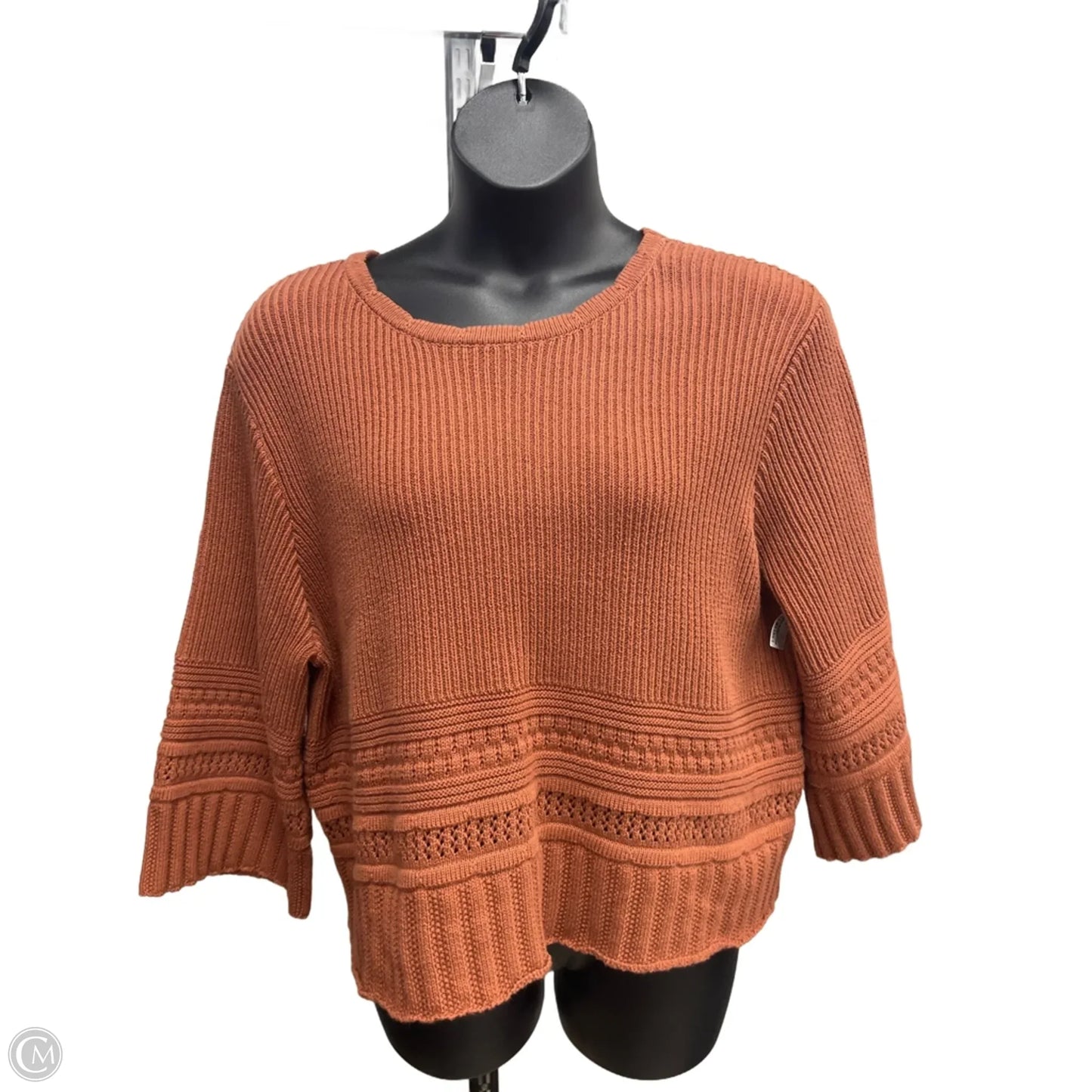 Sweater By Ophelia Roe In Brown, Size: 2x