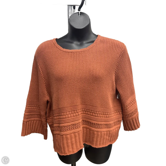 Sweater By Ophelia Roe In Brown, Size: 2x