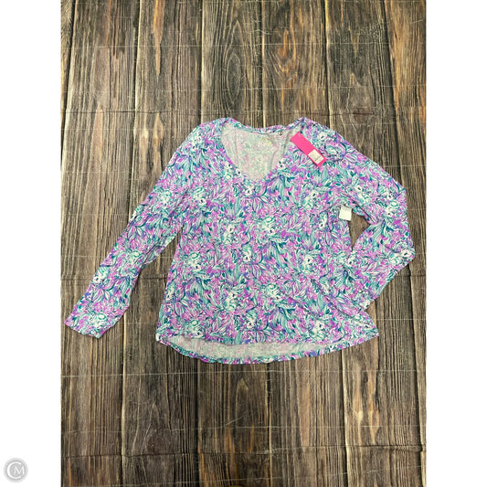 Top Long Sleeve Designer By Lilly Pulitzer In Purple, Size: 1x
