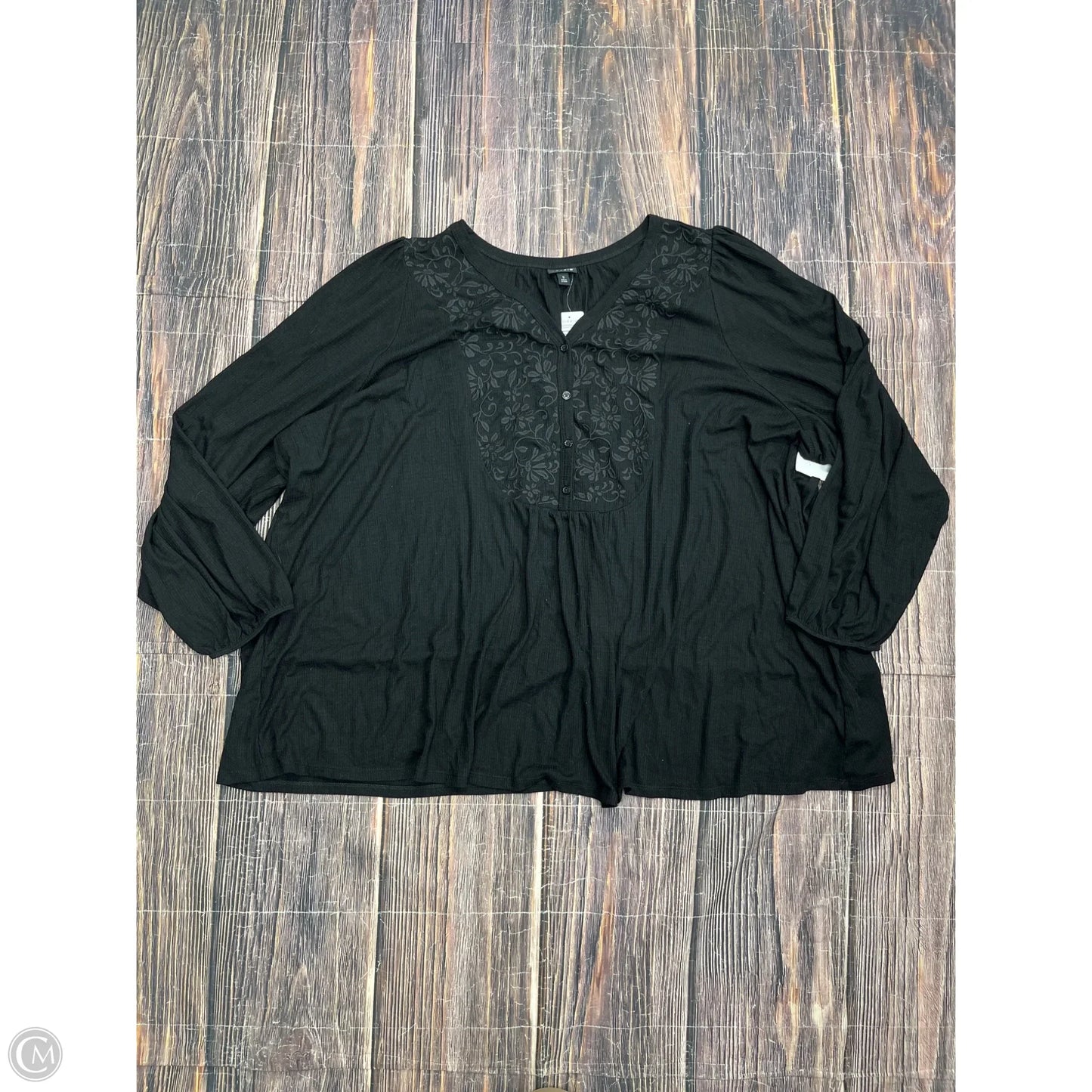 Top Long Sleeve By Torrid In Black, Size: 5