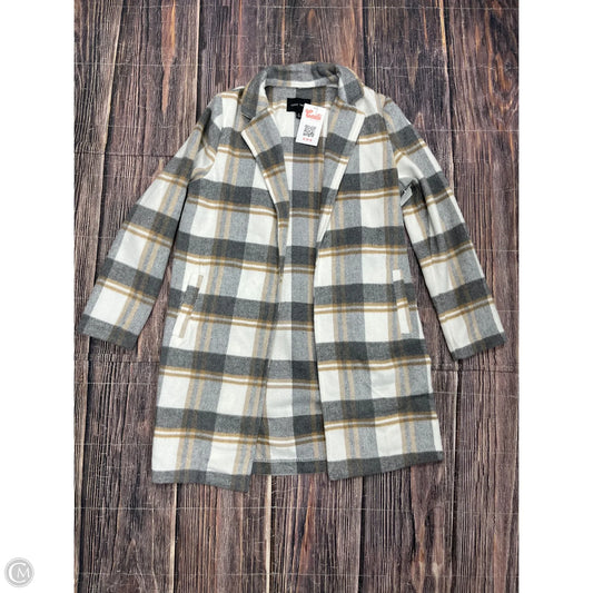 Jacket Shirt By Love Tree In Plaid Pattern, Size: S
