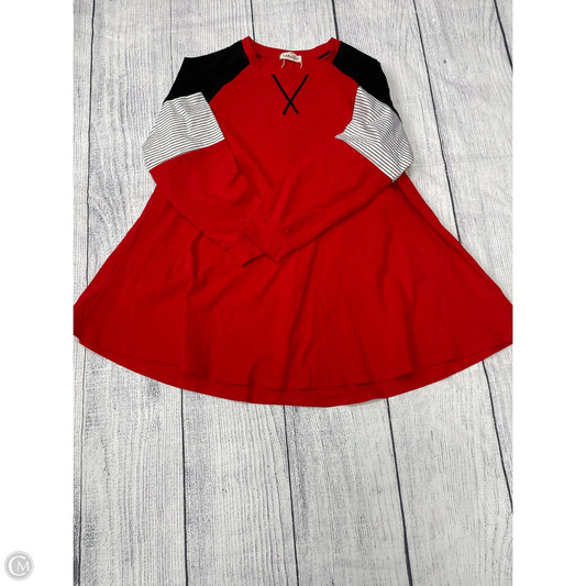 Top Long Sleeve By Clothes Mentor In Red, Size: 1x