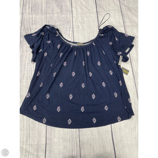 Top Short Sleeve By Style And Company In Blue, Size: 3x