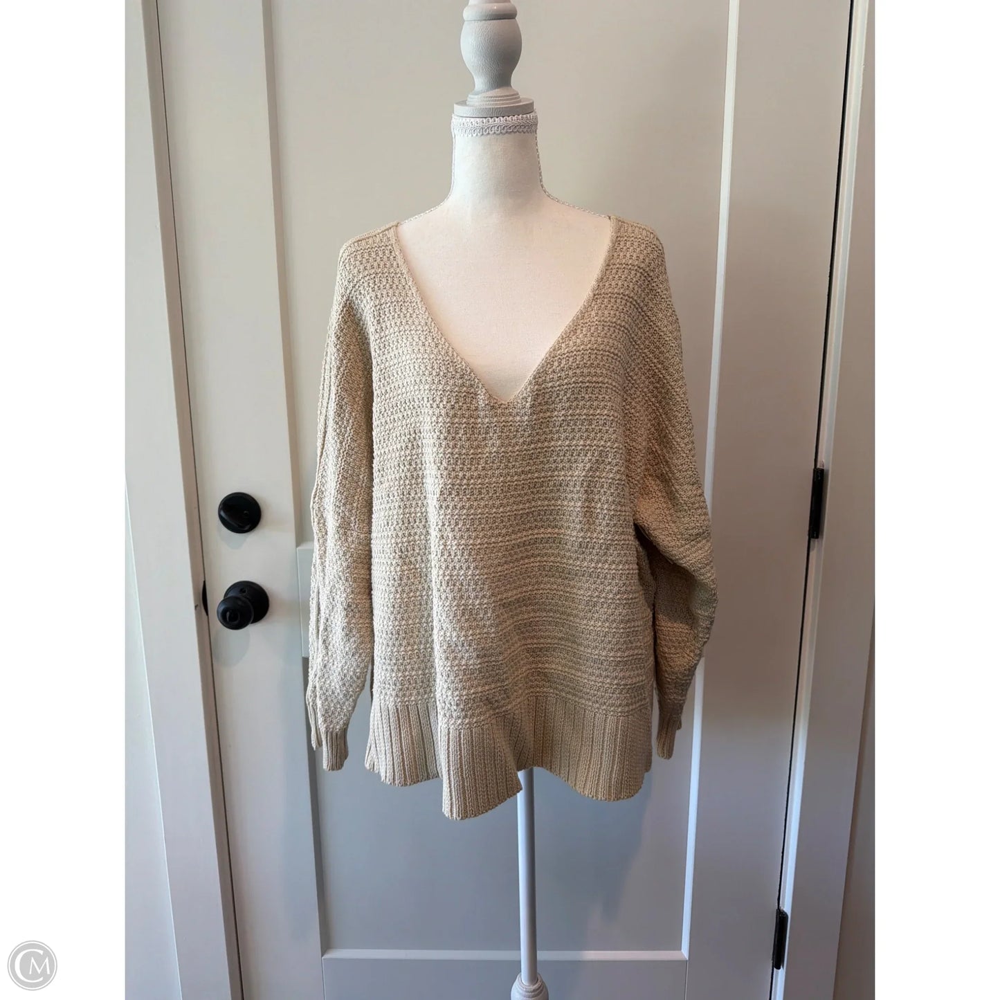 Sweater By Lucky Brand In Tan, Size: Xl
