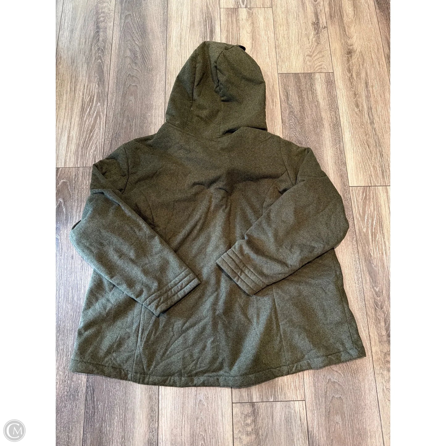 Jacket Faux Fur & Sherpa By Eddie Bauer In Green, Size: 3x