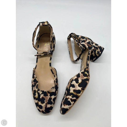Shoes Heels Block By Cabi In Animal Print, Size: 9