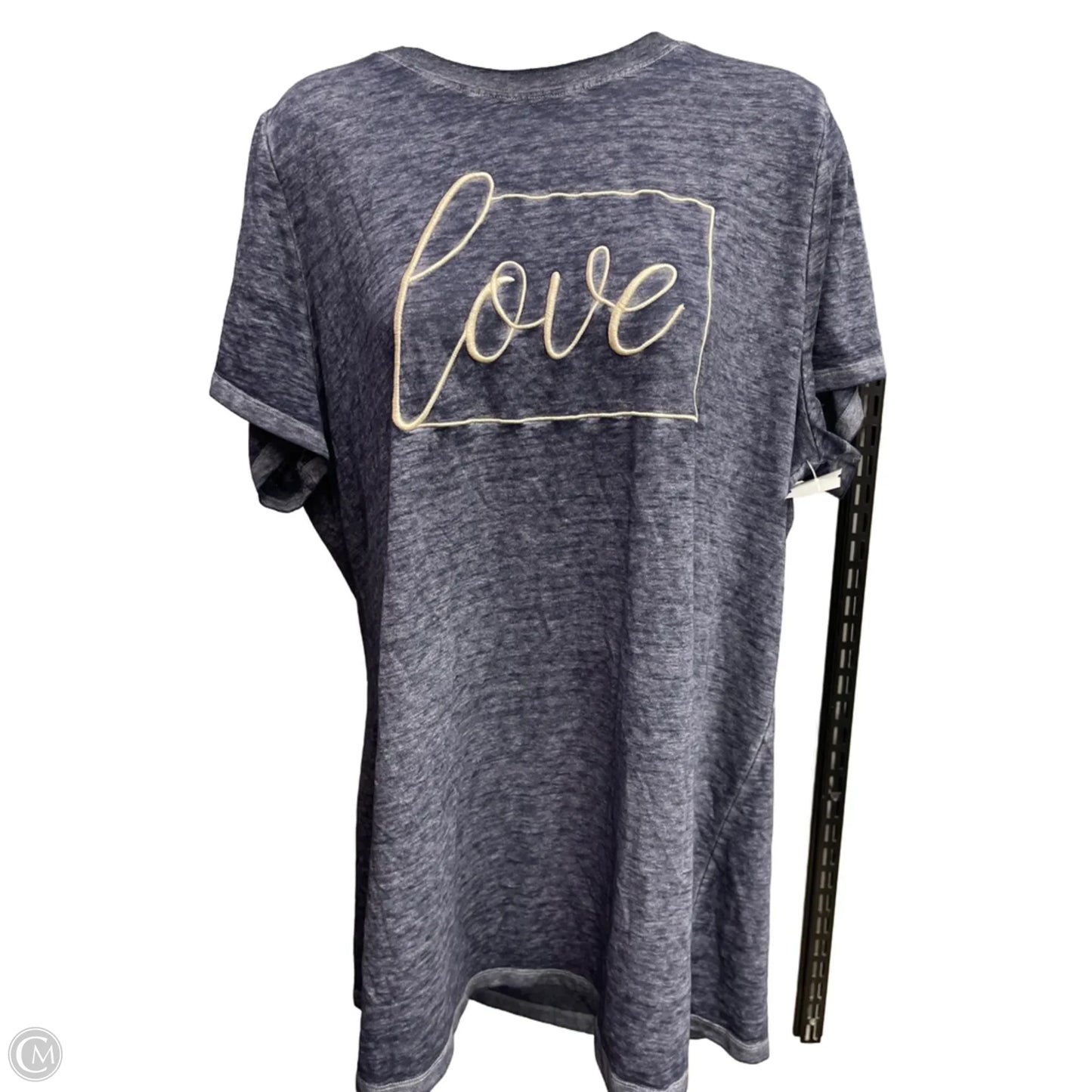 Top Short Sleeve By Lane Bryant In Blue, Size: Xl