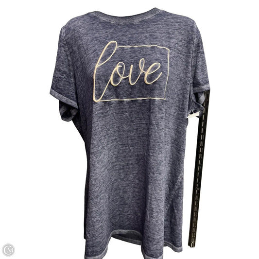 Top Short Sleeve By Lane Bryant In Blue, Size: Xl